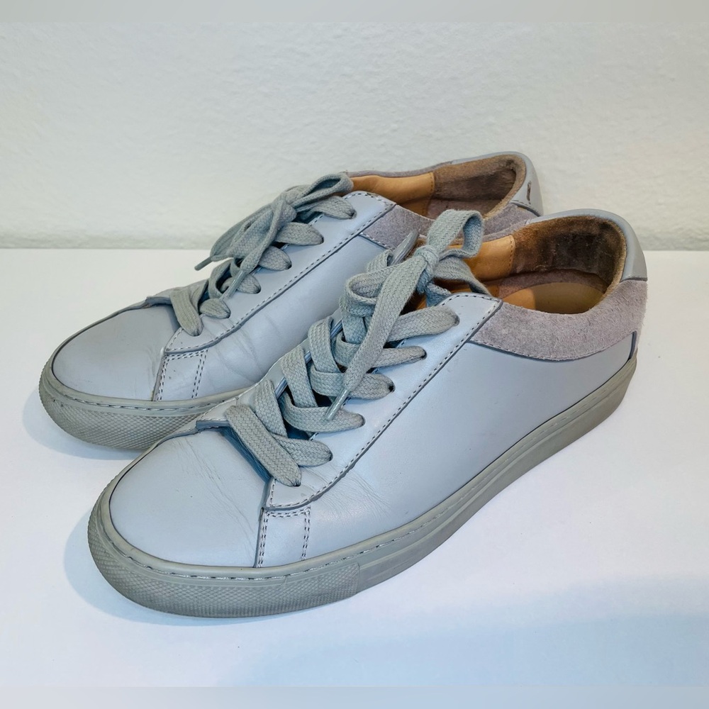 KOIO Women’s Unisex Capri Light Gray‎ Blue Leather Sneakers Size 6 (36)